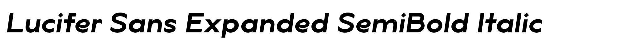 Lucifer Sans Expanded SemiBold Italic image